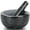 CY0270, variant on Mortar and Pestle Set Natural Marble Grinder Spice Herb Grinder Pill Crusher Black 3.9in