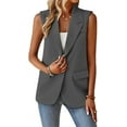 thumbnail image 2 of utcoco Women's Casual Business Sleeveless Blazer Vest with Pockets, 2 of 4
