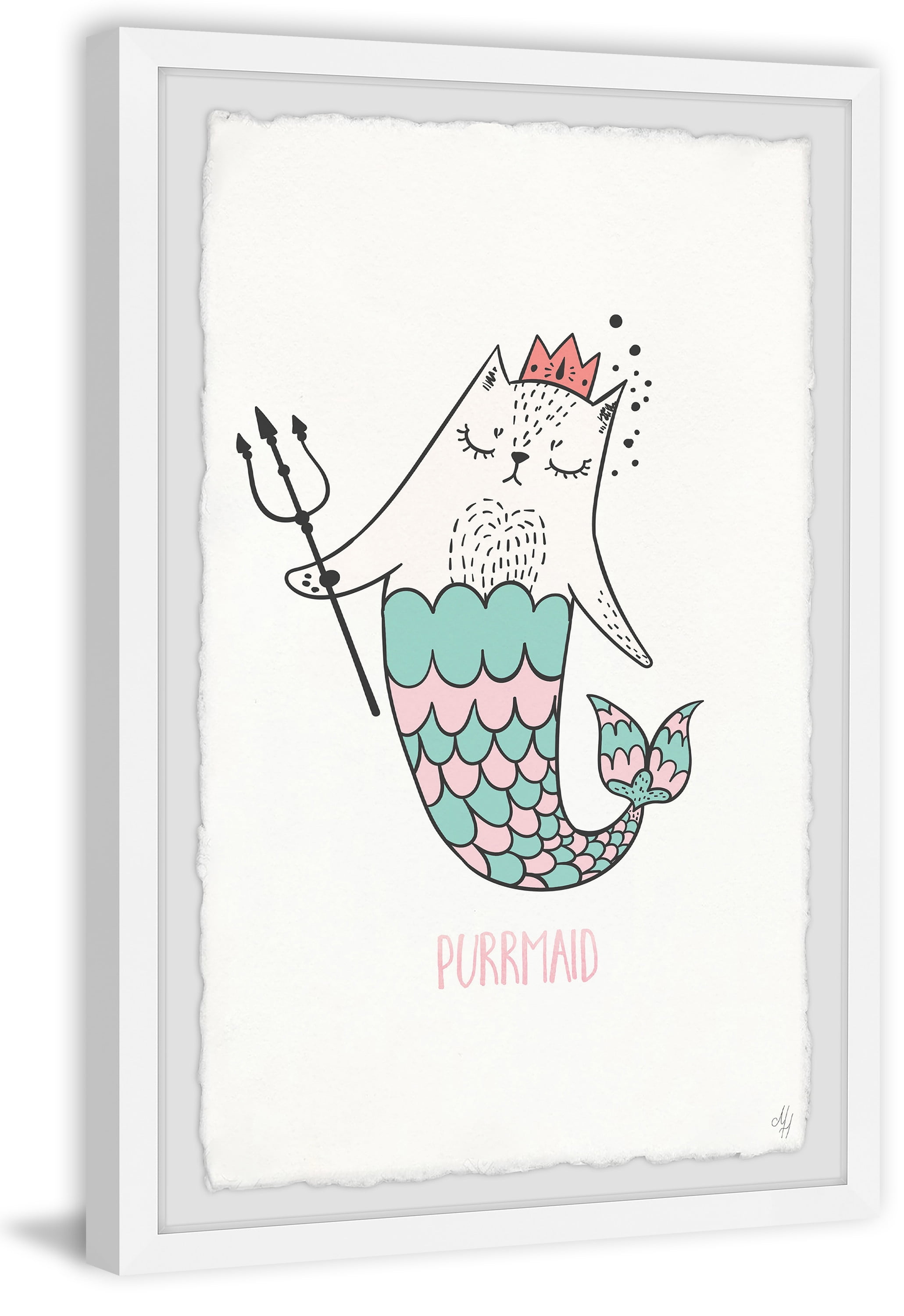 Marmont Hill Purrmaid II Framed Wall Art