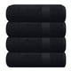 thumbnail image 1 of Juego de toallas de baño GLAMBURG Premium Cotton, paquete de 4, color negro, 68 x 137 cm, 1 of 7