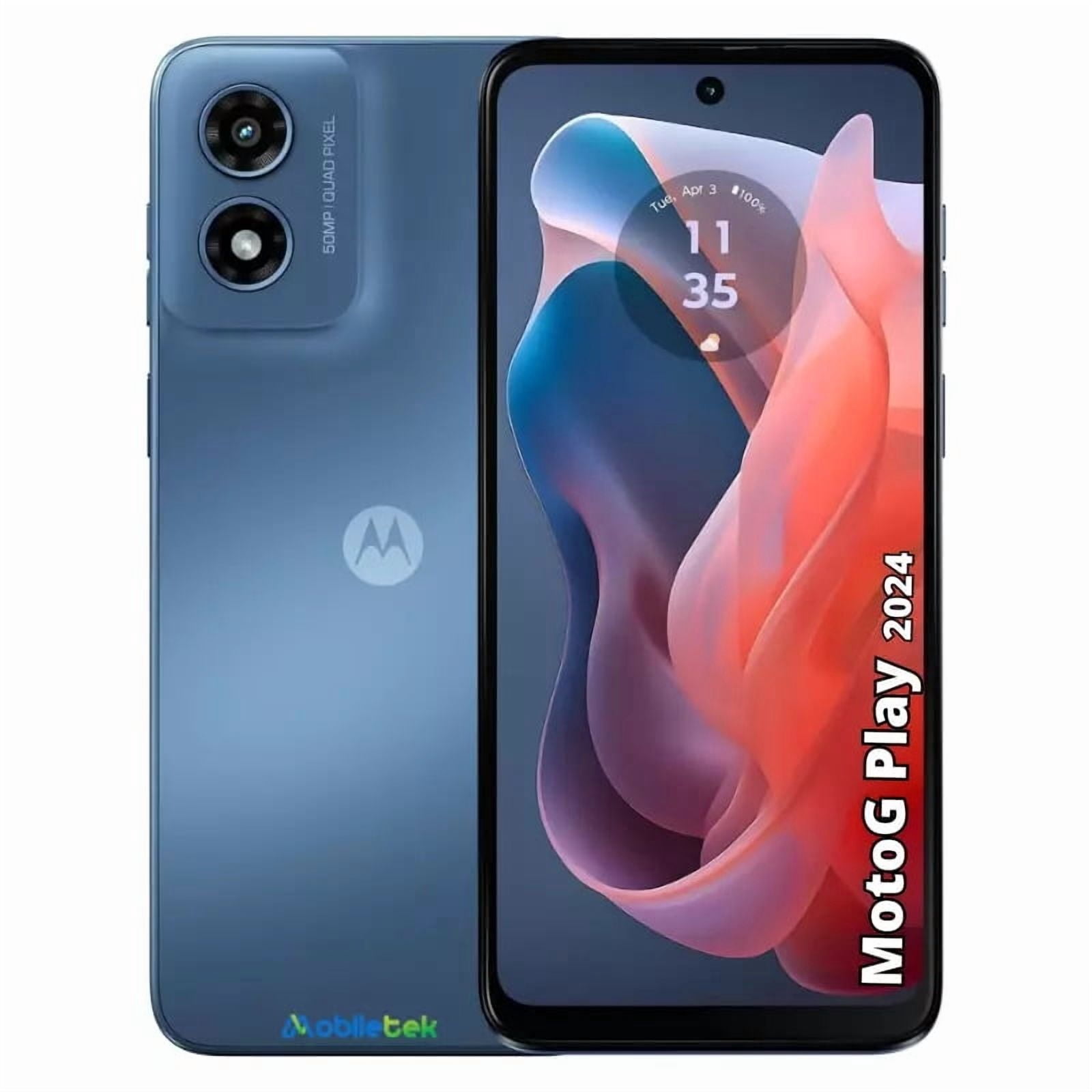 Motorola Moto G Play 2024 (64GB,4GB RAM) 6.5” Display |50MP Camera | 4G LTE | GSM Unlocked International Version | Sapphire Blue (XT2413-2) | A++++++++++