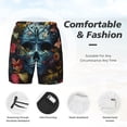 thumbnail image 5 of Lsque Mens Swim Trunks Butterfly Flower Skull A Pattern - Bathing Suit Compression Liner - Beach Swim Shorts Swimwear - (S-3XL) - Stretch Quick Dry -, 5 of 9