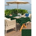 thumbnail image 5 of Outdoor Tablecloths with Umbrella Hole & Zipper, Green Black Rectangle Tablecloth 60x120 Inch, Elegant Modern Abstract Art Luxury Waterproof Table Cloth, Patio/Pool/Picnic Table Covers, 5 of 8