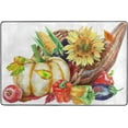 thumbnail image 4 of SKYSONIC 36x24in Watercolor Cornucopia Fall Area Rug, Pumpkin Harvest Sunflower Non-Slip Floor Carpet for Indoor Living Dining Room Bedroom, 4 of 7