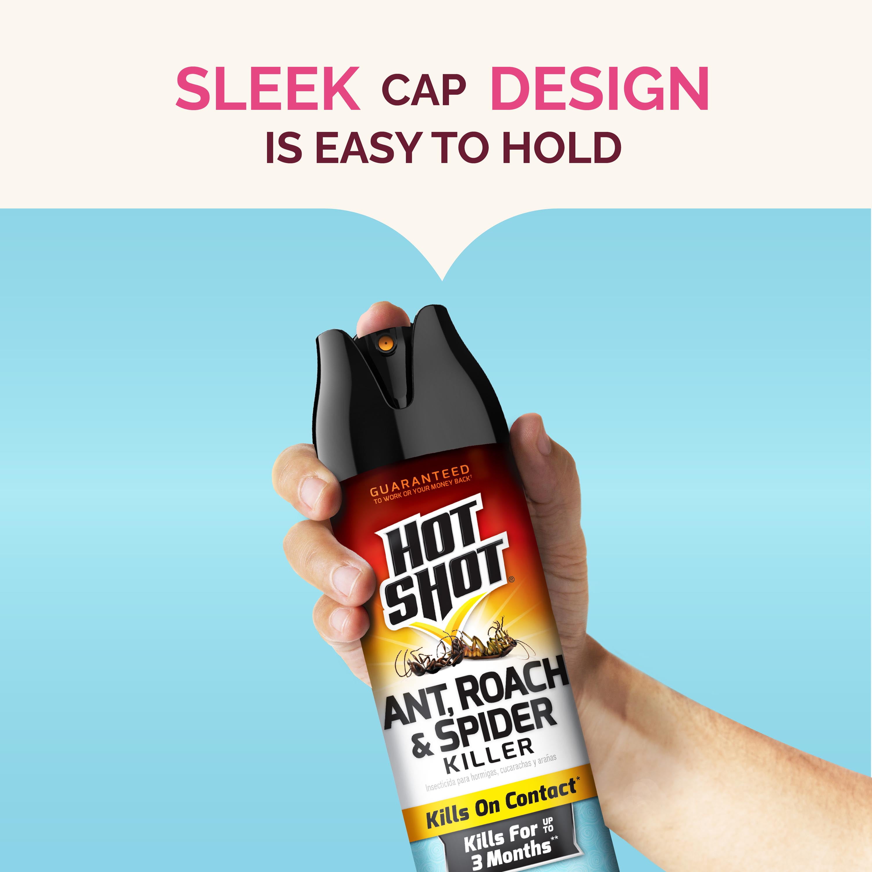 (3 pack) Hot Shot Ant, Roach and Spider Killer Aerosol, Crisp Linen Scent Formula, 17.5 Ounces