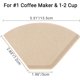 thumbnail image 2 of Cono de filtros de café #1, 200 unidades, filtro de papel café natural sin blanquear desechable, cesta de papel, gotero para la mayoría de máquinas de, 2 of 4