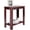 Mahogany, variant on WDZS Narrow End Table Set of 2, 2-Tier Side Table with Open Storage Shelf, Retro Wood Sofa Table Bedside Tables for Small Spaces, Slim Nightstand for Living Room, Bedroom, Easy Assembly, Black
