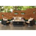 thumbnail image 2 of RST Brands Milo 4 PC Resin Modern Outdoor Espresso Motion Fire Set - Maxim Beige, 2 of 8