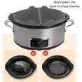 thumbnail image 3 of 2Pcs Slow Cooker Divider Liner, Silicone Cook Pot for Home Restaurant Protects Bottom Extends Lifespan Cook 2 Dishes in 1 Pot, 3 of 7