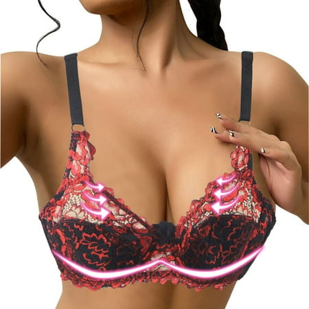 

uikmnh Bras for Women Women Lace Bra Thorn Plus Size Underwear Bra
