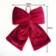thumbnail image 3 of Adornos navideños con nudo de terciopelo, lazo de terciopelo burdeos, adorno para puerta de árbol de Navidad, decoración de pared, lazos, adornos navideños, decoraciones navideñas para exteriores, dec, 3 of 8