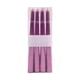 thumbnail image 2 of Velas Cónicas Bañadas En Parafina Velas cónicas electrochapadas moradas de 4 piezas, velas de cera de poste largo para decoración romántica de bodas y restaurantes. JASKFLY, 2 of 8