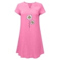 thumbnail image 2 of Sexy Vestidos Cortos de Verano para las Mujeres 2025 Moda Suelta de Ocio Vestido de Manga Corta con Cuello en V, Vestido Casual de Rodilla, 2 of 7