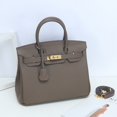 thumbnail image 1 of Nuevo bolso Kelly Birkin con guijarros de gran capacidad, cuero genuino, primera capa de piel de vaca, bolso de hombro moderno y versátil, 1 of 5