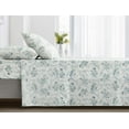 thumbnail image 2 of Chezmoi Collection Gigi 4-Piece Floral Cotton Sheet Set California King, Elegant Blue Ivory White Floral Printed 100% Cotton Bed Sheets, 2 of 9