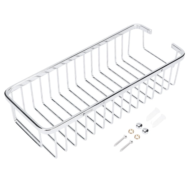 Soporte para champú, soporte para baño montado en la pared de acero inoxidable, estante para ducha, acabado de lujo Jadeshay A