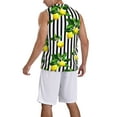 thumbnail image 2 of Naloa Lemons on Striped Basketball Jersey Reversible Men's Mesh Athletic Sports Shirts Training Practice S-4XL4X-Large, 2 of 6