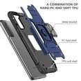thumbnail image 5 of For Samsung Galaxy S21 FE Premium Robust Magnetic Kickstand Hybrid Case Cover, 5 of 7