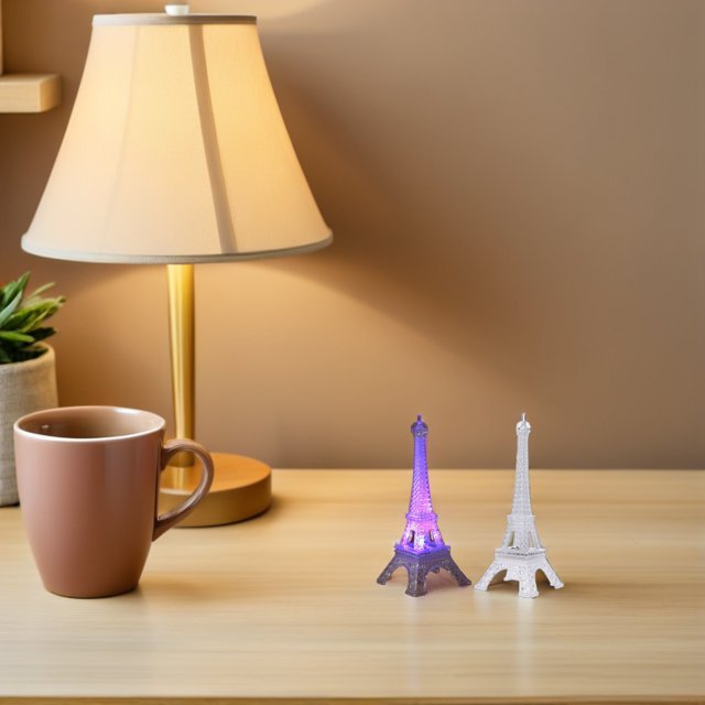unbranded Ambiental LED Transparente Torre Eiffel Para Hogar Con Baterías Incluidas