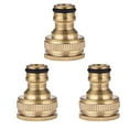 thumbnail image 1 of 3 Uds Conector De Grifo De Manguera De Latón 1/ 2 Pulgadas 3/ 4 Pulgadas Adaptador De Manguera De Agua De Jardín Adaptador De Conector De Grifo De Tubo De Rosca ANGGREK No, 1 of 7