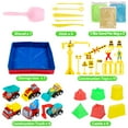 thumbnail image 6 of DSstyles Kids Toy Sand Set - 3 Pound Space Sand, 3 Colors, Sand Modeling Tool, Construction Truck, Collapsible Sandbox & Storage Box, 32 Piece Sandbox Playset, For Boys & Girls 6 Years And Up, 6 of 6