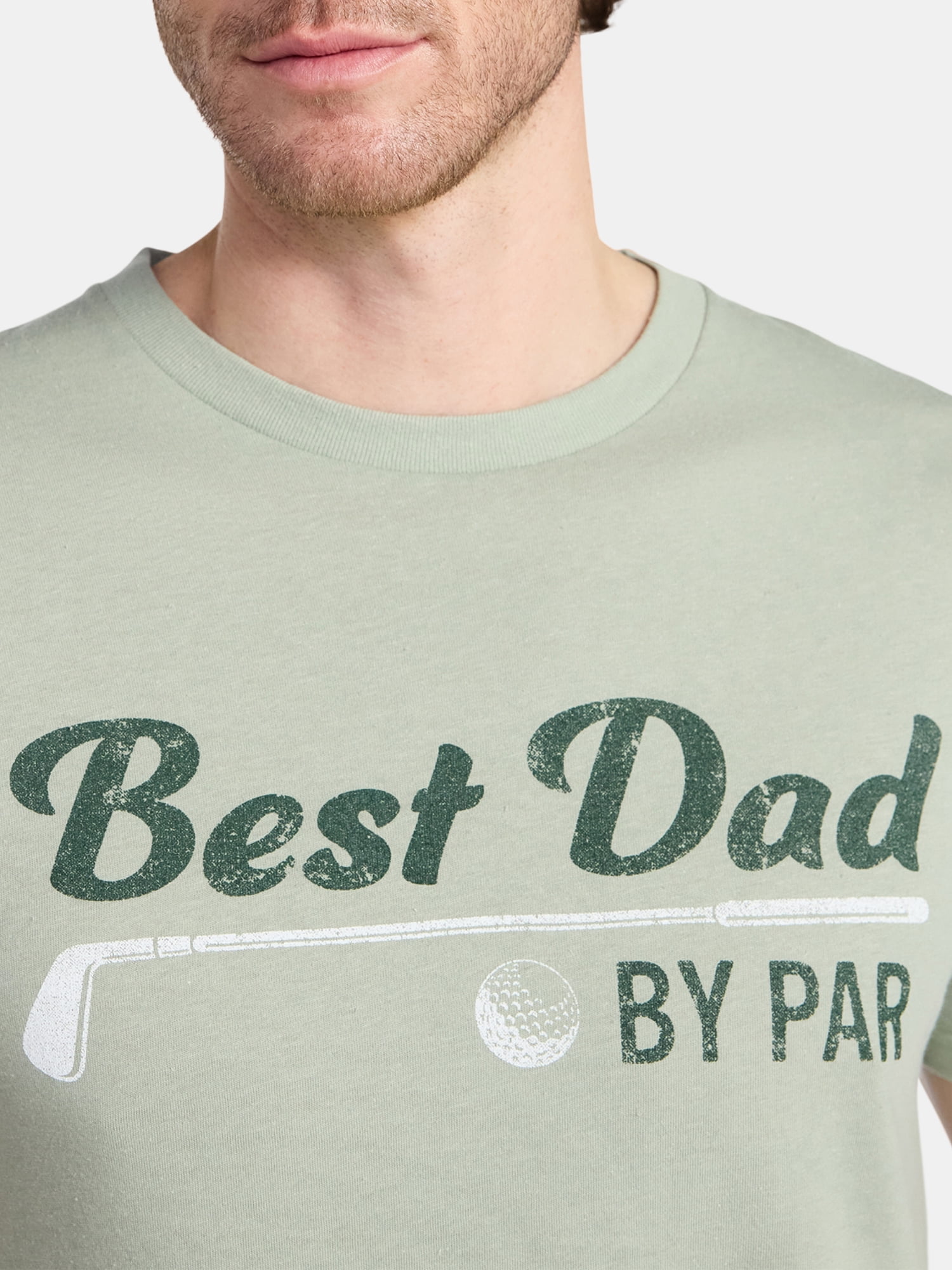 Father's Day Men's Best Dad By Par Graphic Tee by Way to Celebrate, Sizes XS-5XL