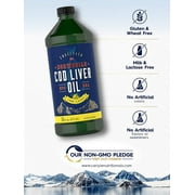 Cod Liver Oil Liquid | 48 fl oz (16 fl oz x 3 Bottles) | Lemon Flavor | by Carlyle