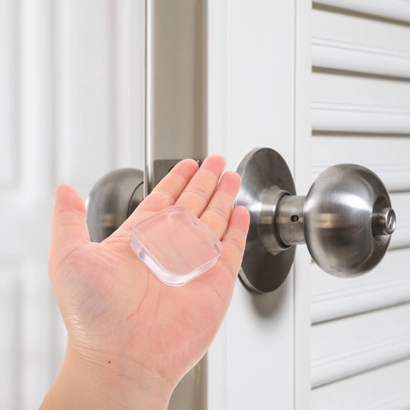 SWETRACE 6Ud Tope De Puerta Cuadrado Transparente Para Proteger Paredes Y Manijas Sin Ruido