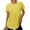 Yellow, variant on Womens Workout Tops Short Sleeve Athletic Yoga Shirts Trendy Spring Summer Running Quick Dry Gym Outdoor Outfits S-2XL