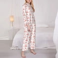 thumbnail image 3 of Pofeuu Rabbit Is And Carrots Print Womens Pajamas Set Long Sleeve Sleepwear Button Down Nightwear Soft Pj Lounge Sets Button Down Pajamas Women-X-Large, 3 of 7