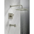thumbnail image 3 of Delta Faucet Modern Raincan Square Single-Function Tub and Shower Trim Kit Brushed Nickel, Tub Faucet Set, Rainfall Shower Head, SpotShield Stainless T14468-SP-PP (Valve Not Included), 3 of 5