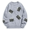 thumbnail image 3 of Spooky Boo Ghost Halloween Sweatshirts for Women 2025 Long Sleeve Crewneck Ghost Graphic Sweatshirt Pullover Tops, 3 of 5