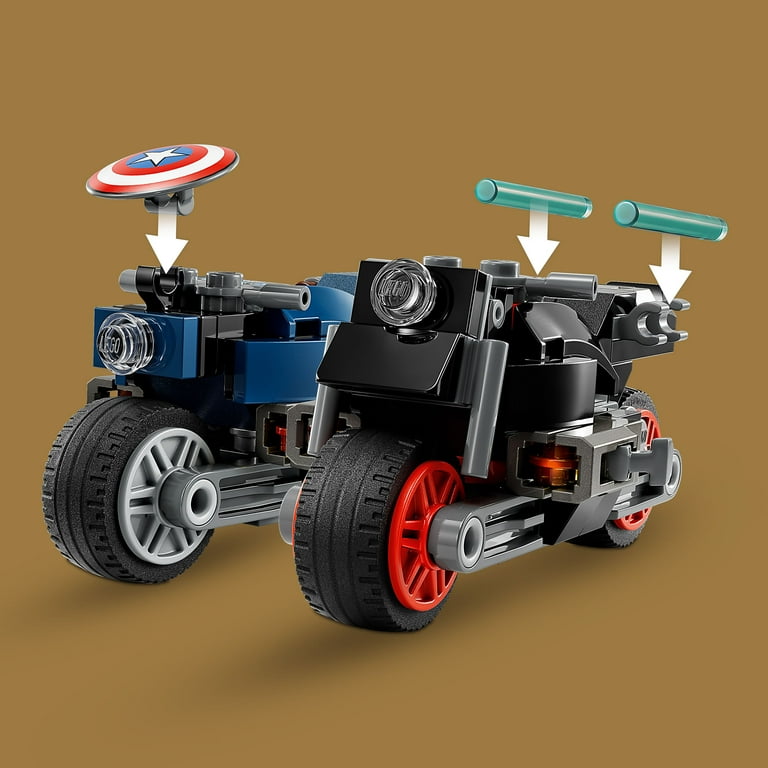 LEGO Marvel Black Widow Captain America Motorcycles 76260 Buildable Marvel Toy for Kids Ages 6 8 Marvel Playset Based on the Avengers Age of Ultron