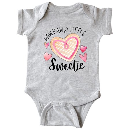 

Inktastic Pawpaw s Little Sweetie with Pink Heart Cookie Gift Baby Boy or Baby Girl Bodysuit