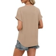 thumbnail image 6 of Wiholl Womens Blouses Summer Tops Rolled Sleeve Shirts Short Sleeve Tee Dressy Casual Summer Vacation Fashion Clothing 2026, 6 of 9