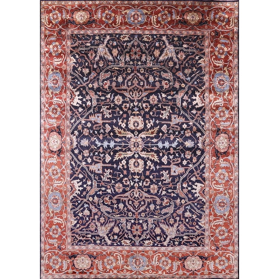 Ahgly Company Machine Washable Indoor Rectangle Industrial Modern Vermilion Red Area Rugs, 5' x 8'