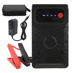 Car Jump Starter 10400mAh Battery Charger 1000A Peak LED Digital Display Flashlight USB Port for 12V Cars Boats 100‑240V US Plug