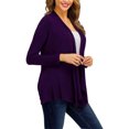 thumbnail image 4 of Cardigans Women Trendy Elegant Solid Shawl Long Sleeve Open Front Casual Women's Cardigans, 4 of 4