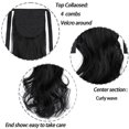 thumbnail image 3 of Curly Wave Ponytail Hair Extension For Women Synthetic Hair, Drawstring Hairpiece Wrap Aound Long Wave Ponytail Hair Pieces For Girls Shape1, 3 of 5