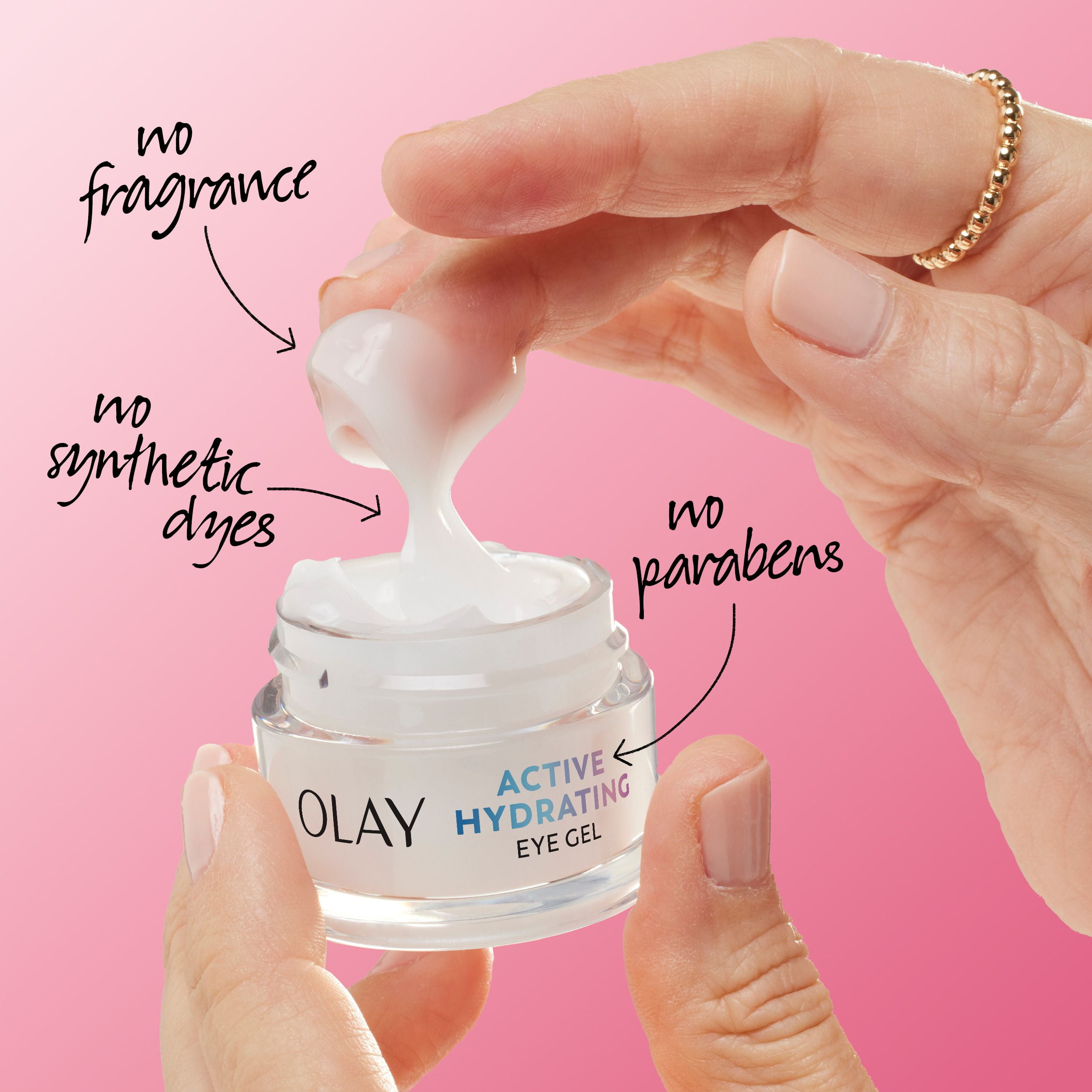 Olay Active Hydrating Eye Gel, Fragrance-Free, Anti-Aging Eye Cream with Hyaluronic Acid and Niacinamide