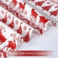 thumbnail image 5 of Velvet Tier Curtain Valance, Rod Pocket Xmas Tree Deer Print Valance Curtain, 5 of 7