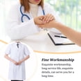 thumbnail image 4 of heritaly White Lab Coat Buttons Down Unisex Short Sleeve School Factory Workwear Work Clothes Men Internship Thick Dustproof Short Sleeve XXL 1Set, 4 of 6