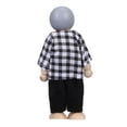 thumbnail image 4 of Kids Girls 6-Piece Wooden Family Dolls Playset With Movable Joints, Educational Toys For Children Dollhouse Pretend Play Gift, Natural Wood Safe Environmental, 4 of 9