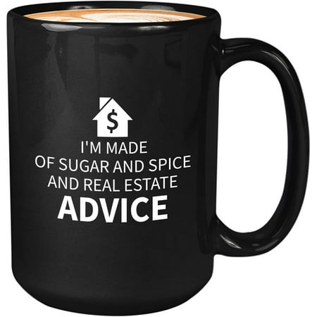 

Realtor Coffee Mug - Im Made of Sugar And Spice - Land Property Real Property Estate Asset Business Investment Developer Housing -Im Made Of 11 Oz