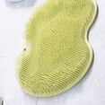 thumbnail image 2 of Estera de fregado para masajeador de pies, cepillo limpiador de fregador de pies con gancho plegable TPR con ventosa verde, 2 of 5