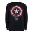 thumbnail image 1 of Marvel Comics Mens Captain America Shield Long-Sleeved T-Shirt, 1 of 4