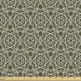 thumbnail image 1 of Orient Fabric by the Yard, Oriental Flower Petals Art Traditional Ethnic Middle Eastern Ottoman Culture, Decorative Upholstery Fabric for Chairs & Home Accents, 2 Yards, Green Brown White by Ambesonne, 1 of 4