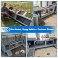 thumbnail image 5 of Suumerpety Rabbit Hutch Indoor Large Bunny Cage with Double House and Run Outdoor Guinea Pig House On Wheels for Bunny and Other Small Animals, 5 of 12