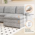 thumbnail image 4 of GloryStar 108 Inch Modular Chenille Sectional, Extra Large Cloud Sofa with Ottoman, Deep Seating for Living Room, 4 of 6