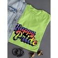 thumbnail image 3 of Happy Pride Bubblegum Text T-Shirt Women -Smartprints Designs, Female 4X-Large, 3 of 4